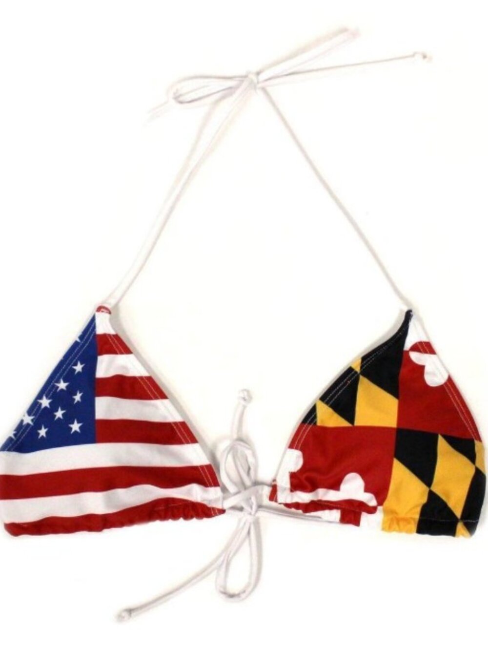 NWT USA Maryland flag bikini top size XL